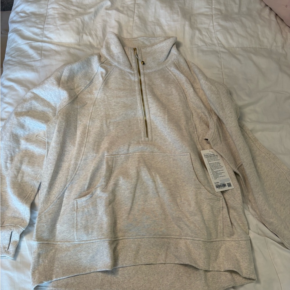 lululemon athletica Scuba Oversized Funnel Half-Zip in Light Heather